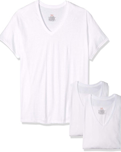 Hanes Ultimate Men's FreshIQ ComfortSoft V-neck Undershirt 3 Pack