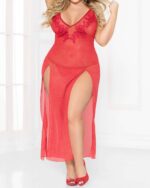 All that Glitters Two Piece Gown Set, Red