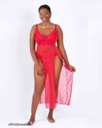 All that Glitters Two Piece Gown Set, Red