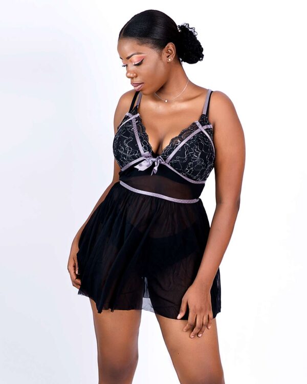 Sheer Mesh Babydoll & G-String