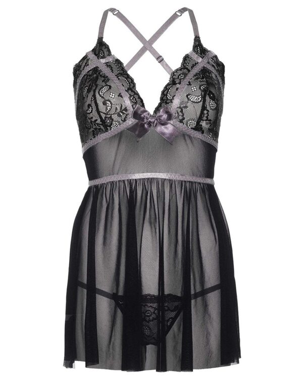 Sheer Mesh Babydoll & G-String