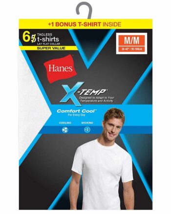 Hanes Men's FreshIQ™ X-Temp® Crewneck Undershirt 6-Pack