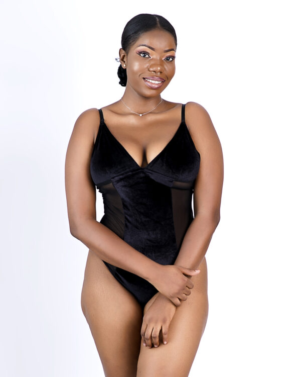 Padded Velvet Bodysuit