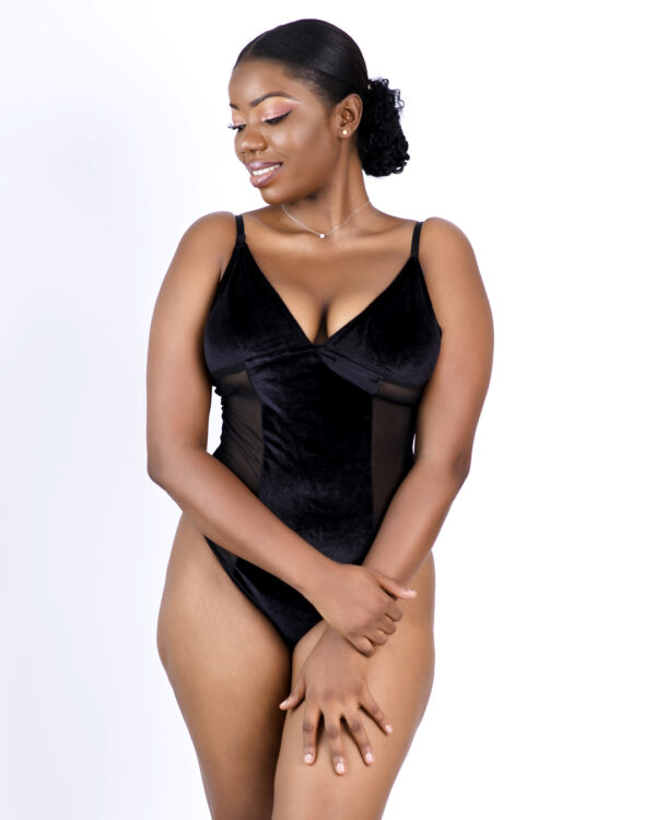 Padded Velvet Bodysuit