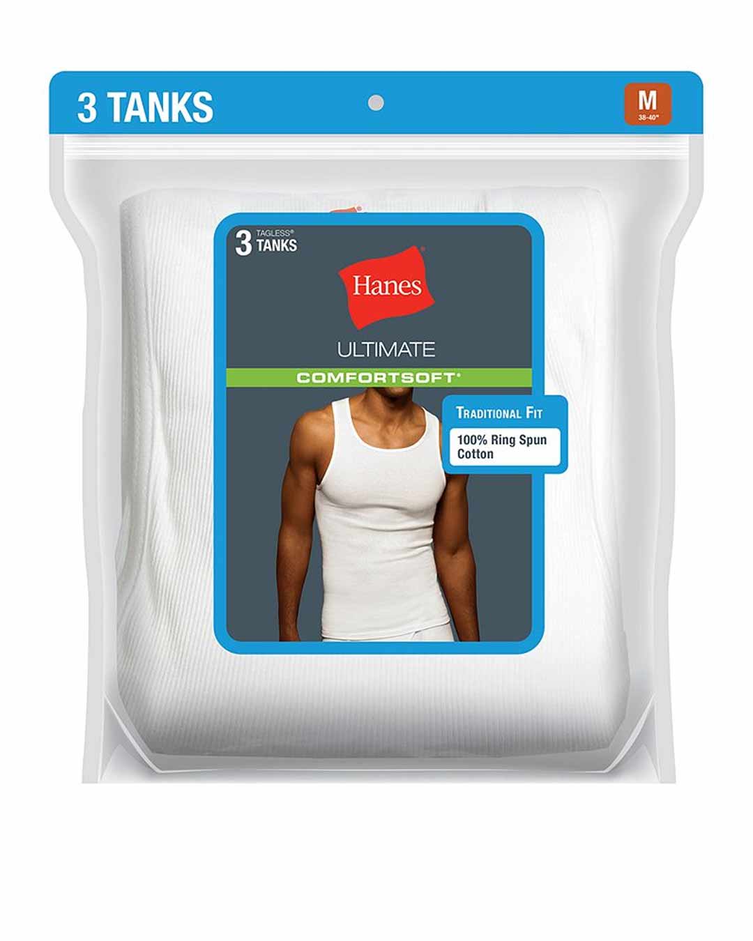Hanes Ultimate Ribbed Tank 3 Pack – Brief Essentials