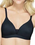 Hanes Ultimate Unlined Wirefree T-Shirt Bra, Black