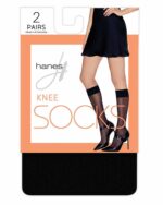 Hanes Knee High Socks 2 Pair, One size