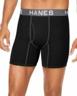 Hanes Ultimate™ Ultra Soft Boxer Briefs Black/Grey 4-Pack