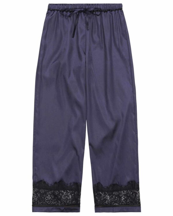 Emmy Satin and Lace Trim Luxury PJ Set