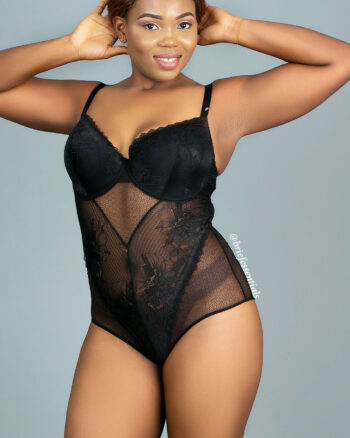 All Lace Padded Plus Size Underwire Bodysuit