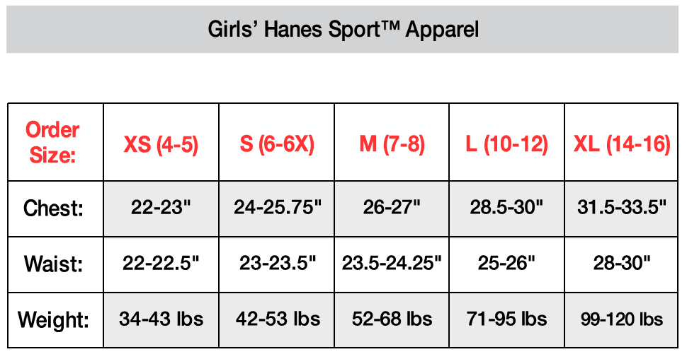 Hanes Sport™ Girls' Speed Dash Performance Tee Hanes Sport™ Girls' Speed Dash Performance Tee