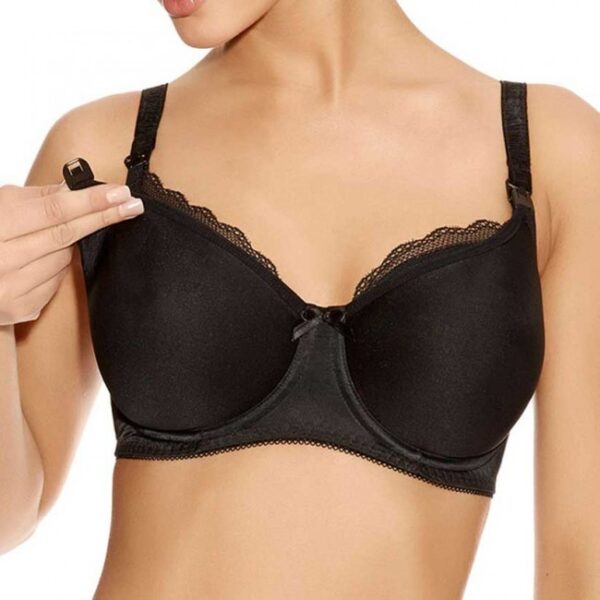 Freya Pure Underwire Moulded Nursing Bra Black