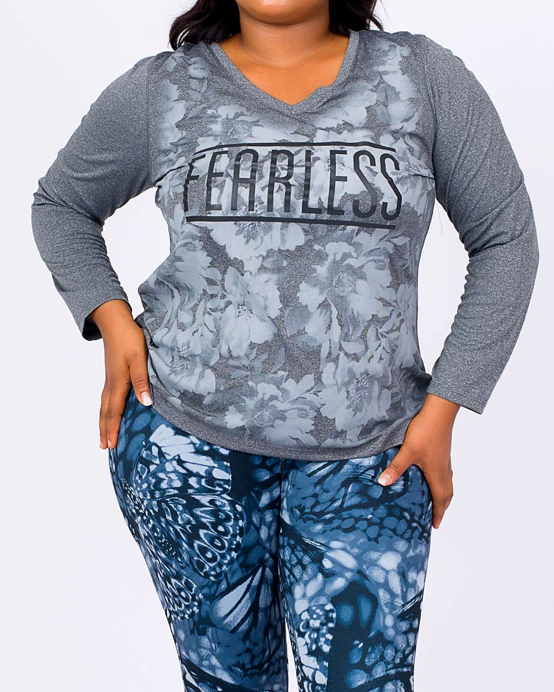 JMS Fearless Cool Dri V-Neck Graphic Tee JMS Fearless Cool Dri V-Neck Graphic Tee