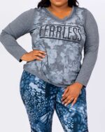JMS Fearless Cool Dri V-Neck Graphic Tee