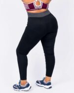 JMS Active Black Pierced Leggings with Mesh Insets
