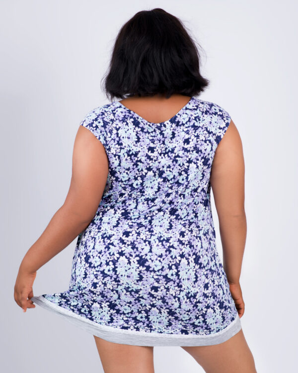 Purple Floral Tuck Me In Printed Night Shirt