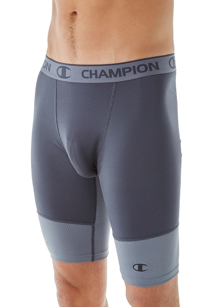 champion men's powerflex compression short 9 inch