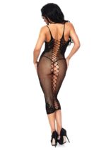 Seamless Net and Lace Lattice Body Con Dress