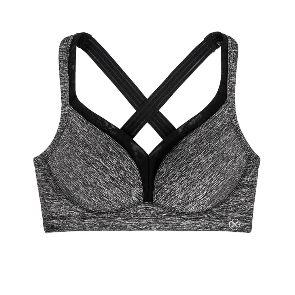 DORINA Outrun Racerback Moulded Sports Bra, Grey Melange