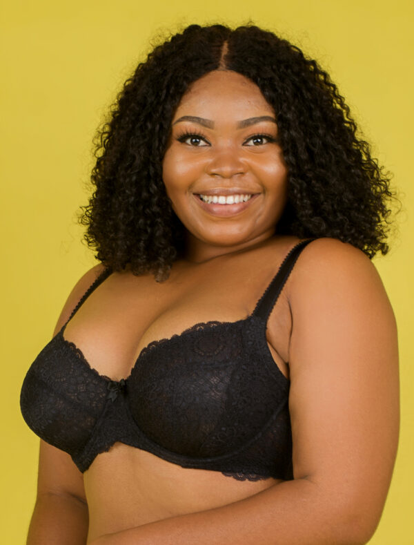 DORINA Abigail Curves 2 Pack Balcony Non Padded Bra, Black/Black