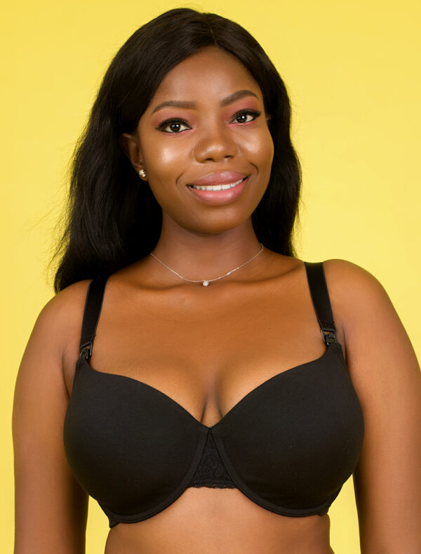 Heather Lace Back Moulded Cup Nursing T-Shirt Bra
