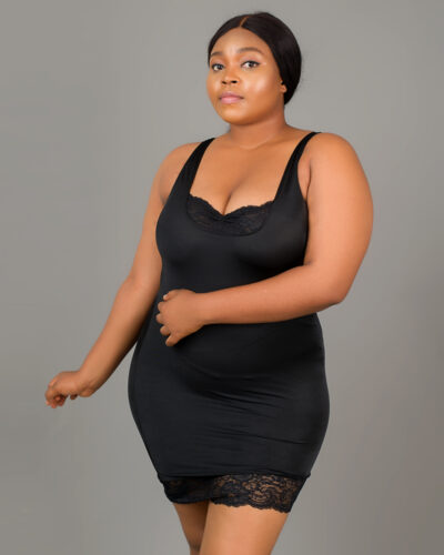 Lace Trim Fascination Slip, Black