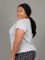 Rose S'il Vous Plait Short Sleeve V Neck Pyjamas Set