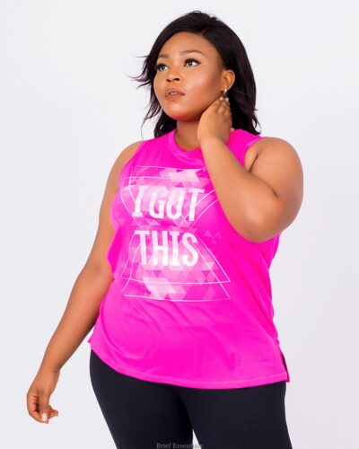 JMS I Got This Active Muscle Tank, Fuchsia