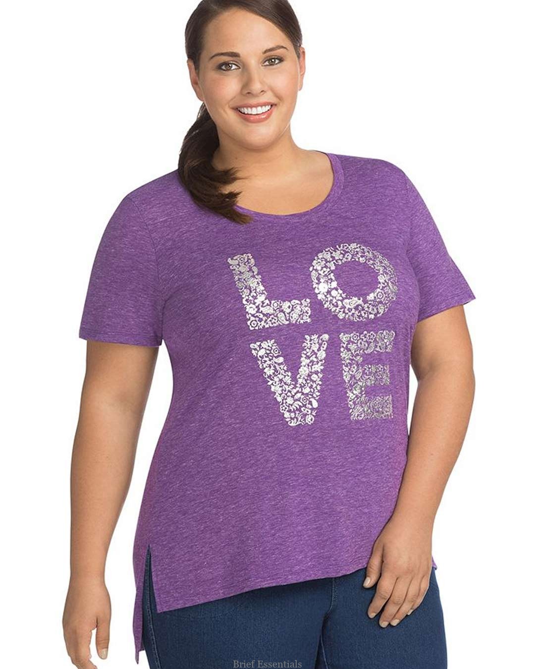 JMS Active Hi-Lo Graphic Tunic, Grape Splash JMS Active Hi-Lo Graphic Tunic, Grape Splash