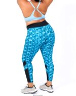 JMS Active Black Pierced Leggings with Mesh Insets