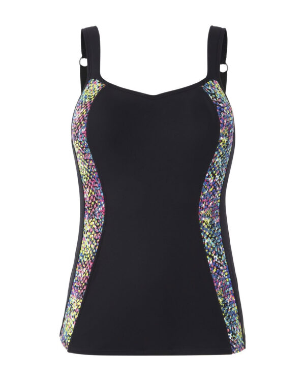 Panache Sports Vest with Inbuilt Sports Bra, Black