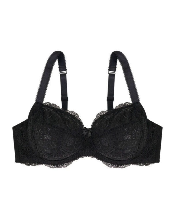 DORINA Abigail Curves 2 Pack Balcony Non Padded Bra, Black/Black