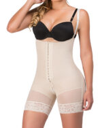 Butt Lifter Mid Thigh Powernet Bodysuit Faja | ML40, Color Black