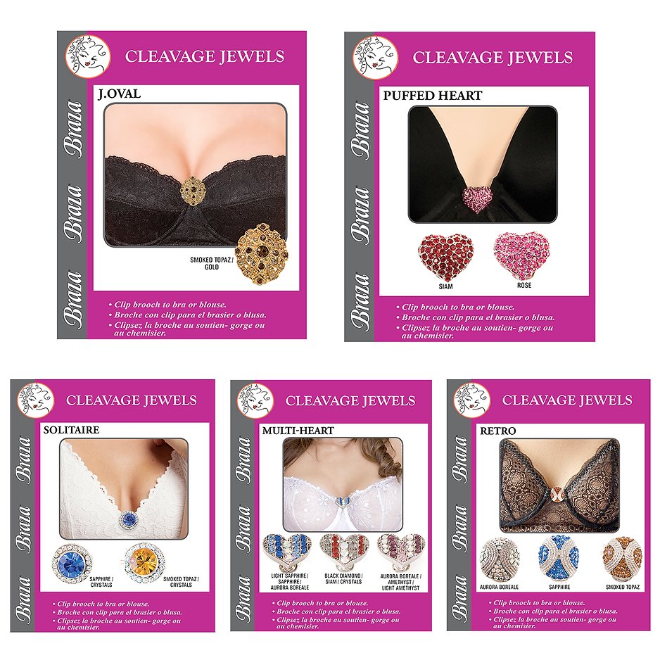 Braza Cleavage Jewels / Brooch Solitaire, Topaz Braza Cleavage Jewels / Brooch Solitaire, Topaz