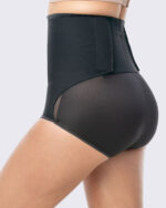 Leonisa High Waisted Firm Compression Postpartum Knicker with Adjustable Belly Wrap