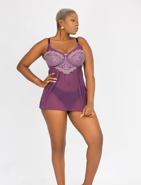 Parfait Lulu Babydoll & G-String, Grape