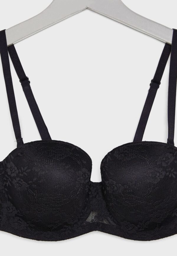 DORINA Michelle Strapless Multiway Lace Balcony Bra, Black