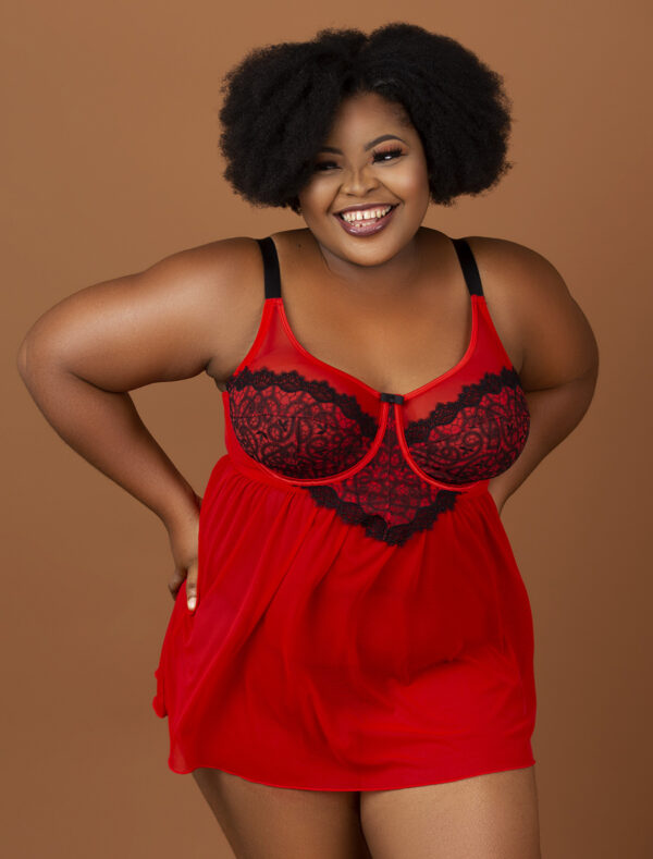 Parfait Lulu Babydoll & G-String, Scarlet