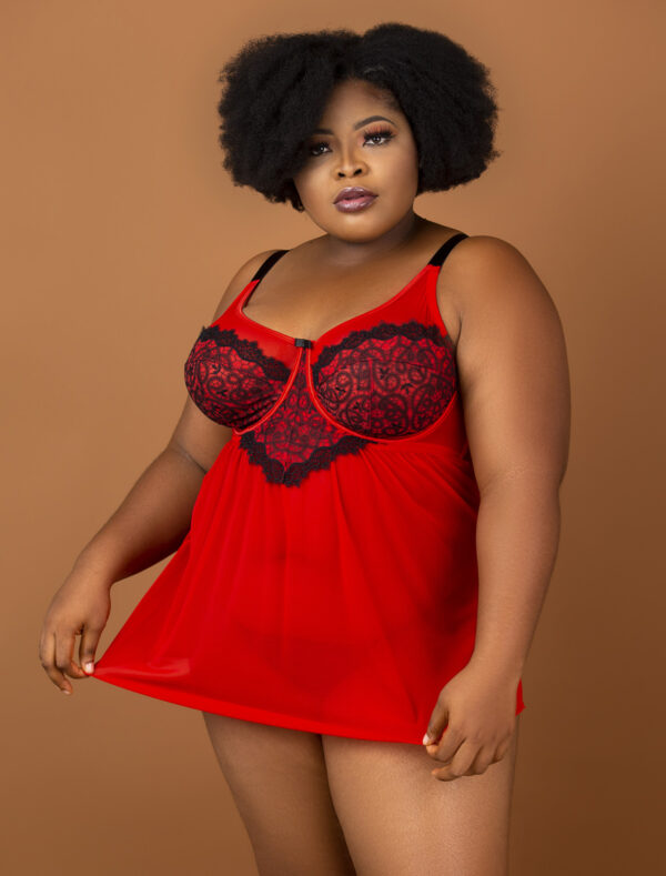 Parfait Lulu Babydoll & G-String, Scarlet