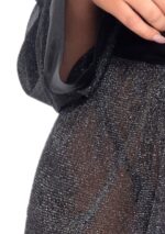 Shimmery Sheer Lurex Robe & G-String Set, One Size