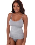 Ribbed Seamless 2 Pack Shaper Camisole, Grey/Black