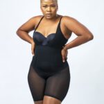 Unrevealed Mesh Open Bust Mid Thigh Shaping Bodysuit