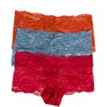 Scalloped Pack of 3 Lace Boyshort, GRS