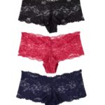 Scalloped Pack of 3 Lace Boyshort, BRB