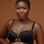 Angel Floral Lace Super Push Up Bra, Black