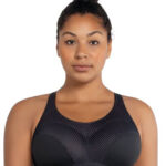 Parfait Active Energy Unlined Sports Bra, Black With Pink Blush