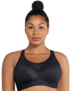 Parfait Active Energy Unlined Sports Bra, Black With Pink Blush