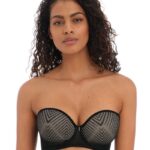 FREYA Tailored Underwire Moulded Strapless Bra, Black