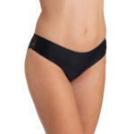DORINA Crystal Pack of 3 Briefs, Black/Beige - Image 2