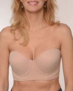 QT Strapless Convertible Bra, Mocha - Image 2